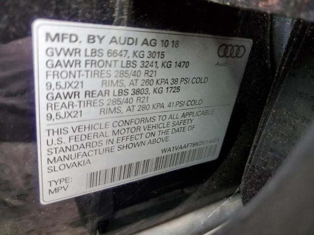 VIN WA1VAAF76KD014424 2019 Audi Q7, Prestige no.13