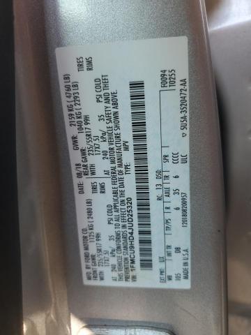 VIN 1FMCU9HD4JUD25320 2018 Ford Escape, Sel no.13