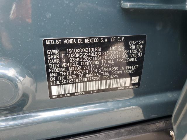 VIN 3CZRZ2H36RM778296 2024 Honda HR-V, LX no.14