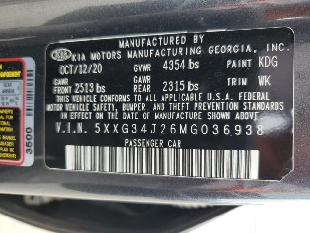 2021 KIA K5 EX - 5XXG34J26MG036938