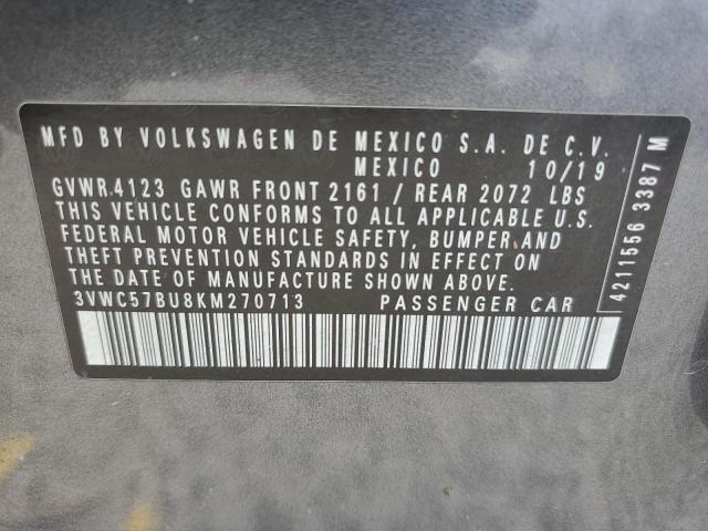 2019 VOLKSWAGEN JETTA S - 3VWC57BU8KM270713