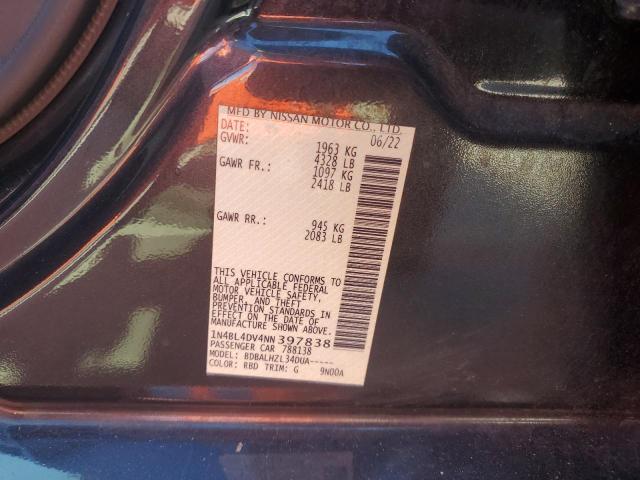 2022 NISSAN ALTIMA SV 1N4BL4DV4NN397838  68444974