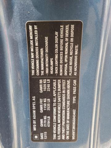 2016 BUICK CASCADA PR W04WT3N59GG043402