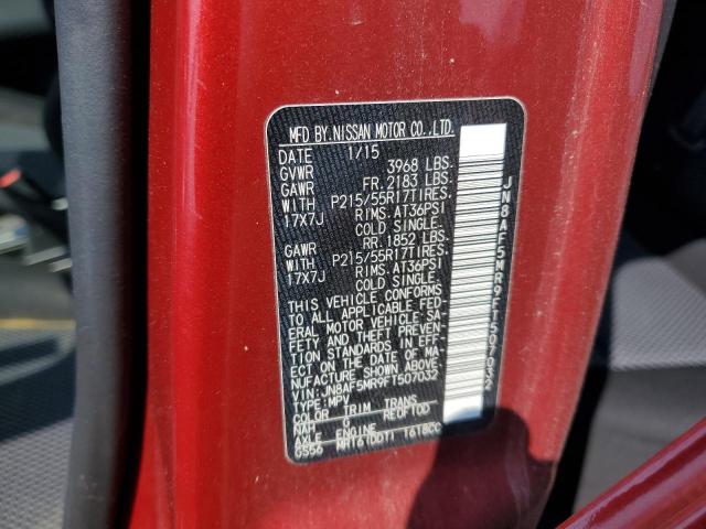 2015 NISSAN JUKE S - JN8AF5MR9FT507032
