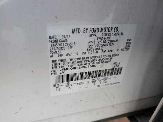 2017 FORD EDGE TITAN - 2FMPK4K83HBC70087