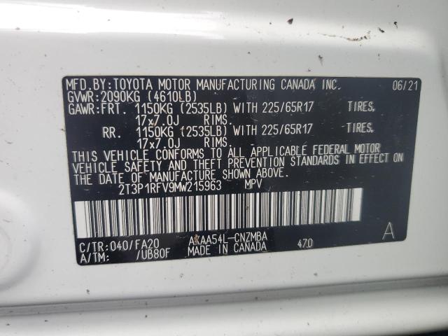 2021 TOYOTA RAV4 XLE - 2T3P1RFV9MW215963