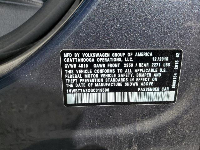 2016 VOLKSWAGEN PASSAT SE - 1VWBT7A3XGC019596