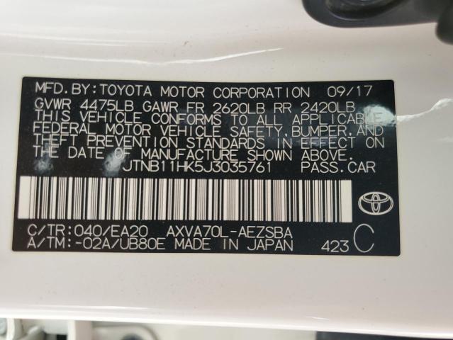 VIN JTNB11HK5J3035761 2018 Toyota Camry, L no.13