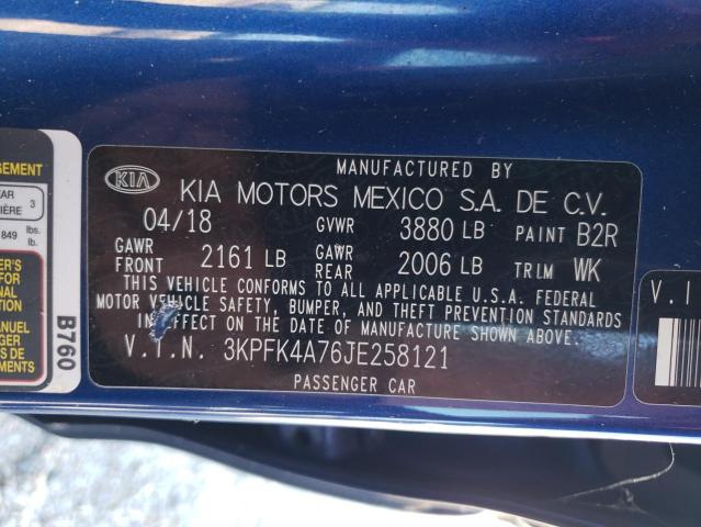 VIN 3KPFK4A76JE258121 2018 KIA Forte, LX no.13