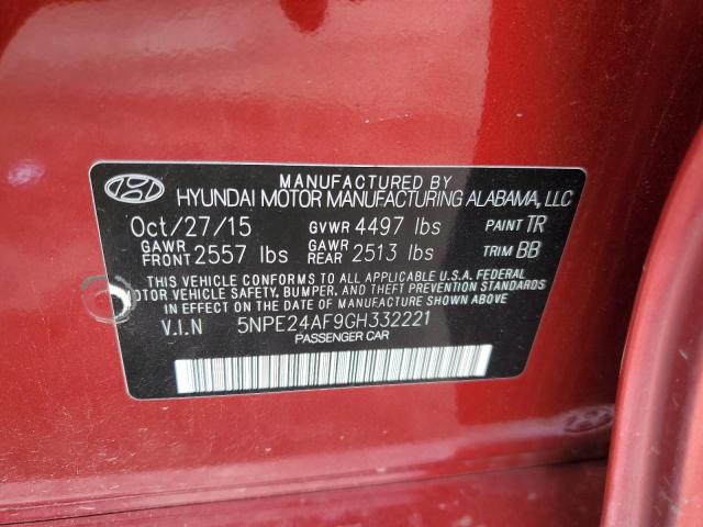 2016 HYUNDAI SONATA SE - 5NPE24AF9GH332221