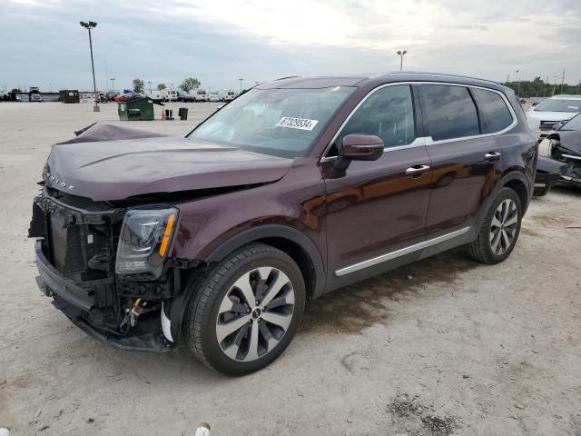 KIA TELLURIDE 2022 maroon  gas 5XYP6DHC3NG238672 photo #1