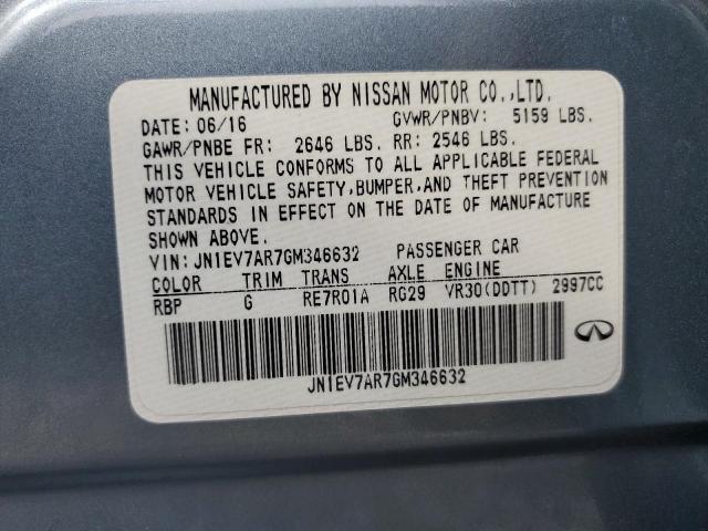 2016 INFINITI Q50 PREMIU - JN1EV7AR7GM346632