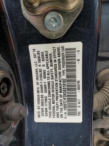 2016 HONDA CIVIC EX - 19XFC1F3XGE019102