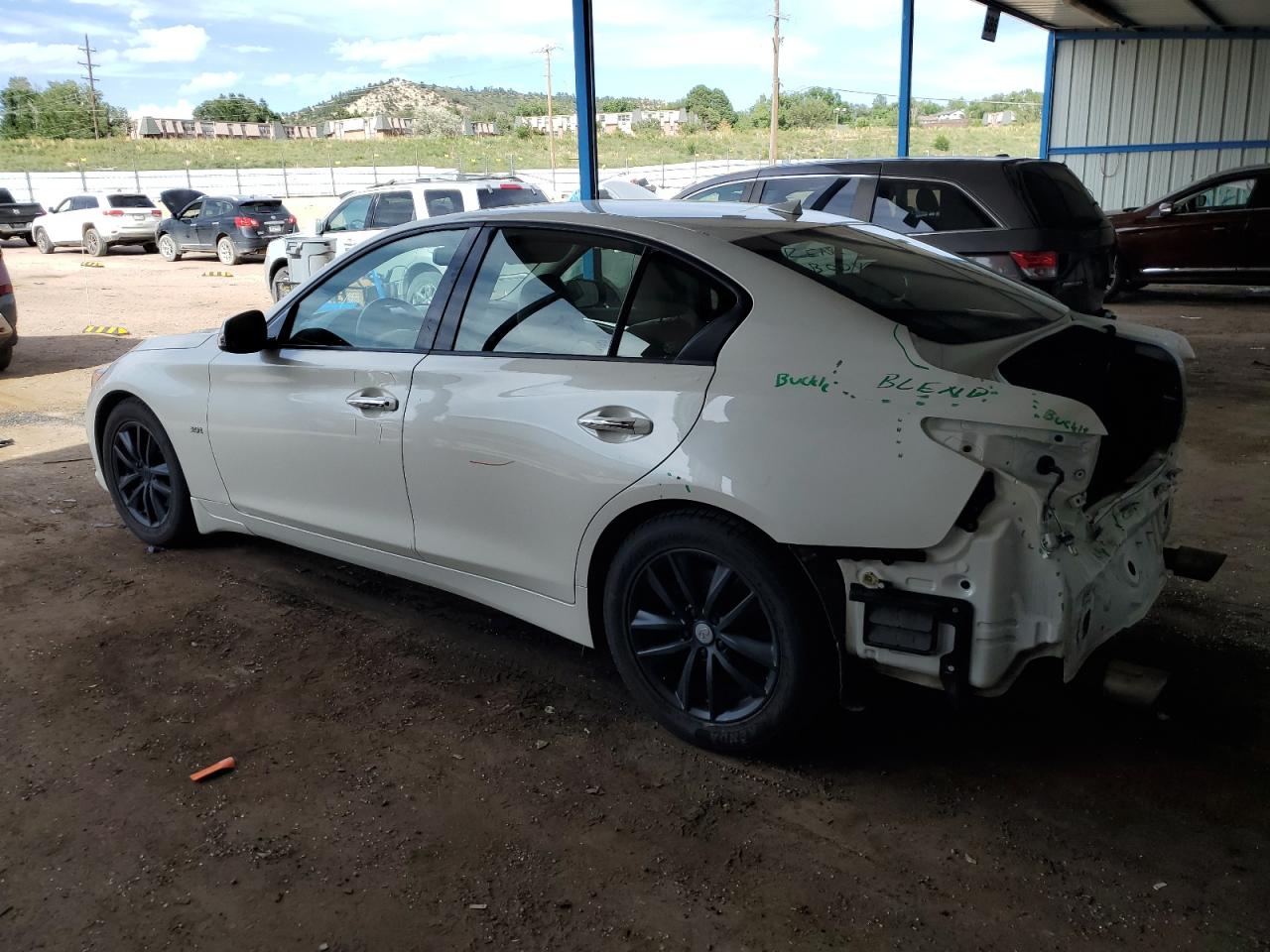 INFINITI Q50 PREMIU 2016 white  gas JN1EV7AP4GM304000 photo #3