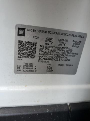 2020 CHEVROLET EQUINOX LT - 3GNAXKEV1LS717608