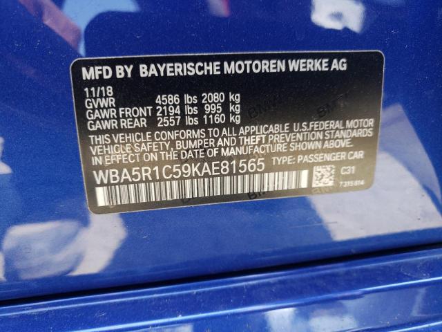 VIN WBA5R1C59KAE81565 2019 BMW 3 Series, 330I no.12