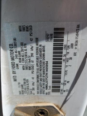 2019 FORD TRANSIT CO - NM0LS7F27K1405954