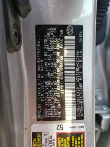 VIN 4T1B11HK6KU256569 2019 Toyota Camry, L no.12