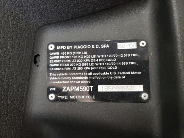 2009 PIAGGIO MP3 400 ZAPM590T195000959