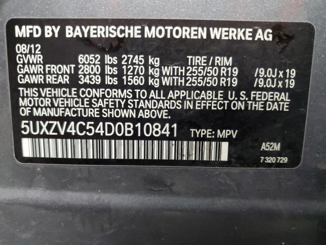 VIN 5UXZV4C54D0B10841 2013 BMW X5, Xdrive35I no.13