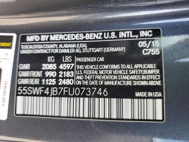 VIN 55SWF4JB7FU073746 2015 Mercedes-Benz C-Class, 300 no.13