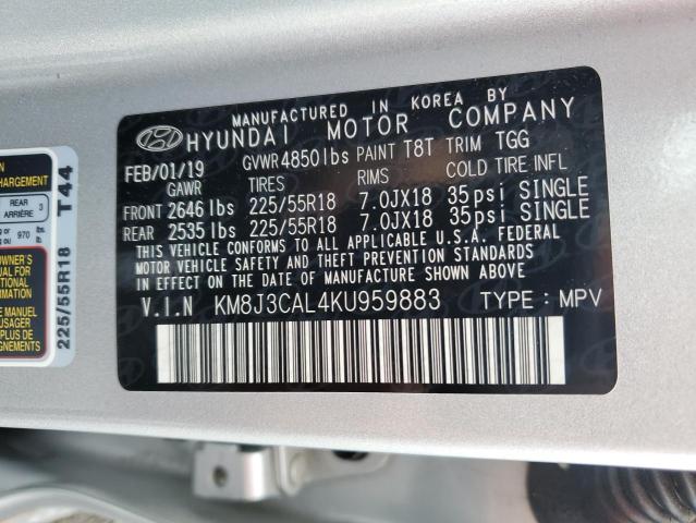 2019 HYUNDAI TUCSON LIM - KM8J3CAL4KU959883