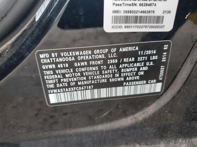2015 VOLKSWAGEN PASSAT S - 1VWAS7A3XFC047167
