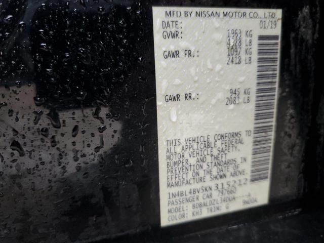 2019 NISSAN ALTIMA S - 1N4BL4BV5KN315212