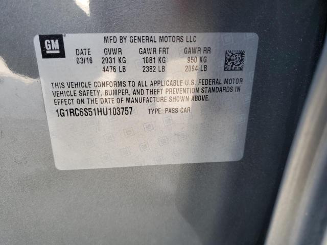 2017 CHEVROLET VOLT LT - 1G1RC6S51HU103757