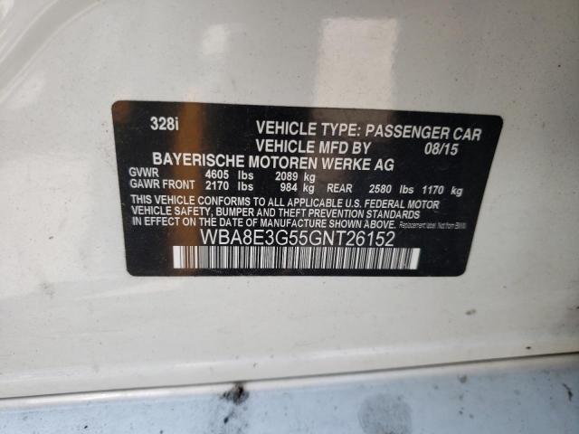 VIN WBA8E3G55GNT26152 2016 BMW 3 Series, 328 Xi Sulev no.12