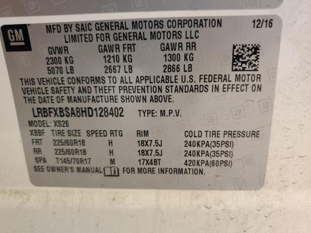 2017 BUICK ENVISION E - LRBFXBSA8HD128402