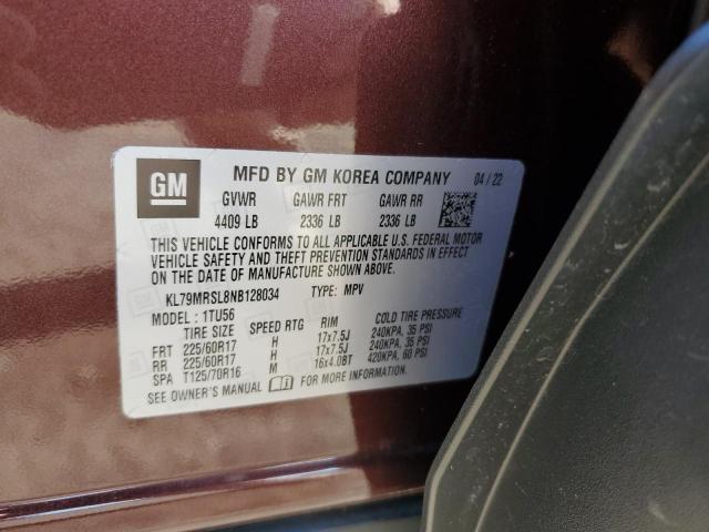 2022 CHEVROLET TRAILBLAZE - KL79MRSL8NB128034