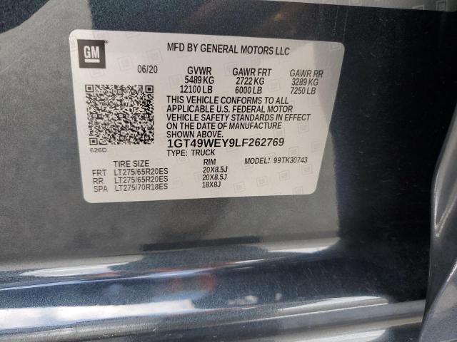 2020 GMC SIERRA K35 - 1GT49WEY9LF262769