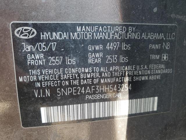 2017 HYUNDAI SONATA SE - 5NPE24AF3HH543254