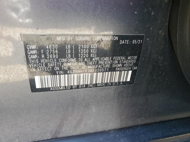 2021 SUBARU LEGACY PRE - 4S3BWAF62M3020571