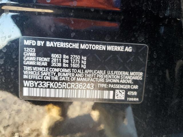 2024 BMW I5 EDRIVE WBY33FK05RCR36243