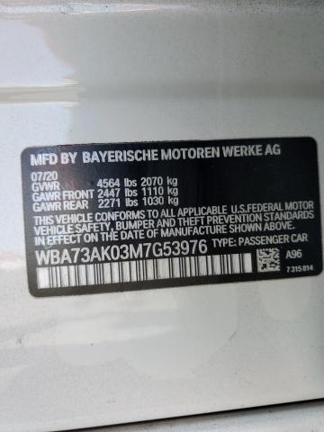 VIN WBA73AK03M7G53976 2021 BMW 2 Series, 228XI no.12