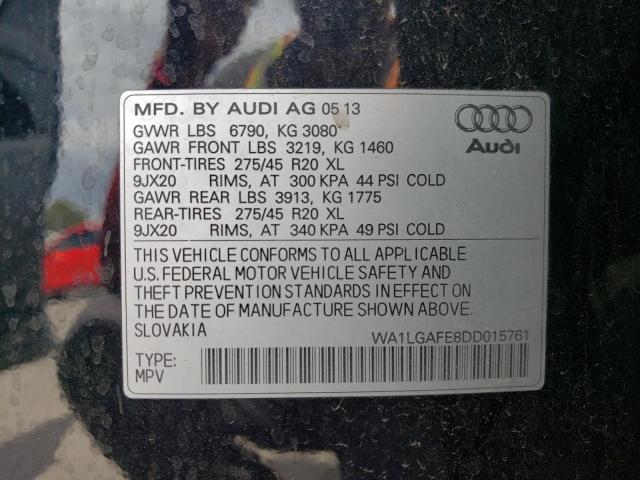 VIN WA1LGAFE8DD015761 2013 Audi Q7, Premium Plus no.14