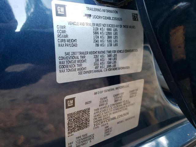 2020 CHEVROLET SILVERADO - 1GCRYCEH8LZ292626