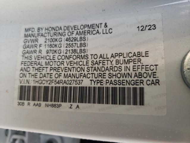 2024 HONDA ACCORD HYB - 1HGCY2F54RA027537