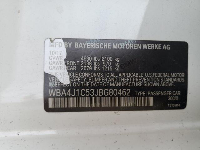 VIN WBA4J1C53JBG80462 2018 BMW 4 SERIES no.12