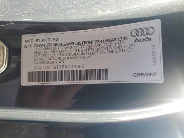 2008 AUDI A5 QUATTRO WAUDK78T18A033563  66734144