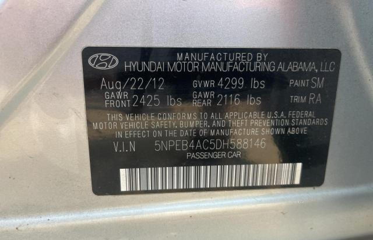 Lot #2758589608 2013 HYUNDAI SONATA GLS