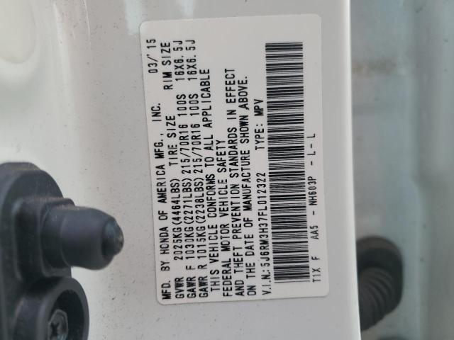 2015 HONDA CR-V LX - 5J6RM3H37FL012322