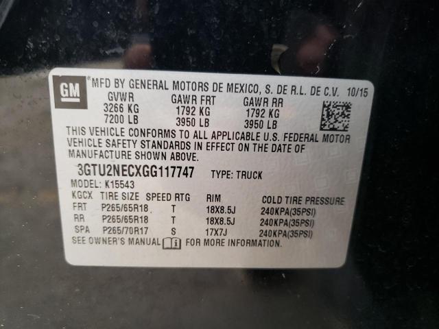 2016 GMC SIERRA K15 3GTU2NECXGG117747  69668254