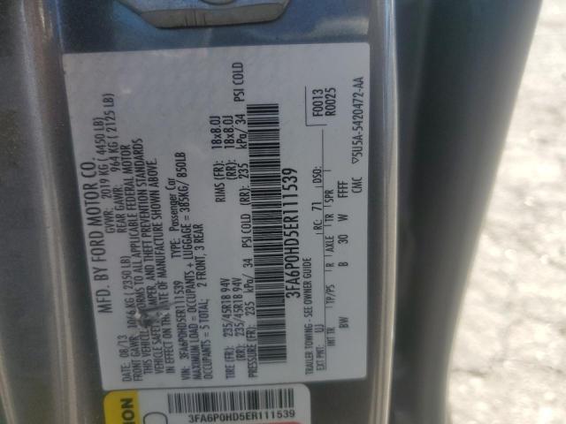 VIN 3FA6P0HD5ER111539 2014 Ford Fusion, SE no.13