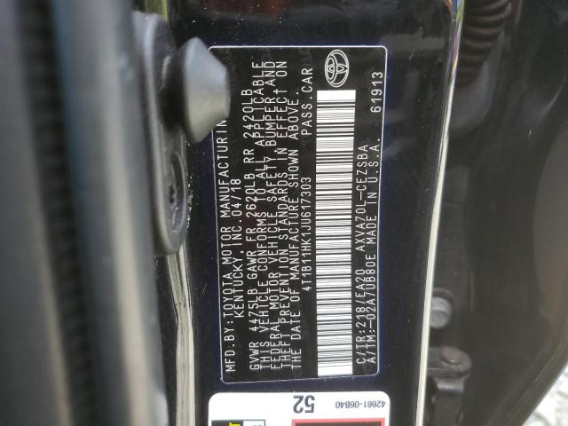 VIN 4T1B11HK1JU617303 2018 Toyota Camry, L no.12