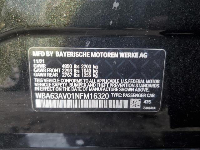 VIN WBA63AV01NFM16320 2022 BMW 4 Series, 430I Gran ... no.13