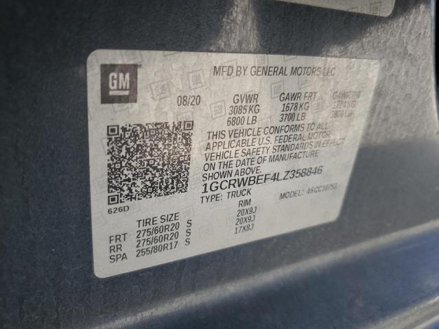 2020 CHEVROLET SILVERADO - 1GCRWBEF4LZ358846