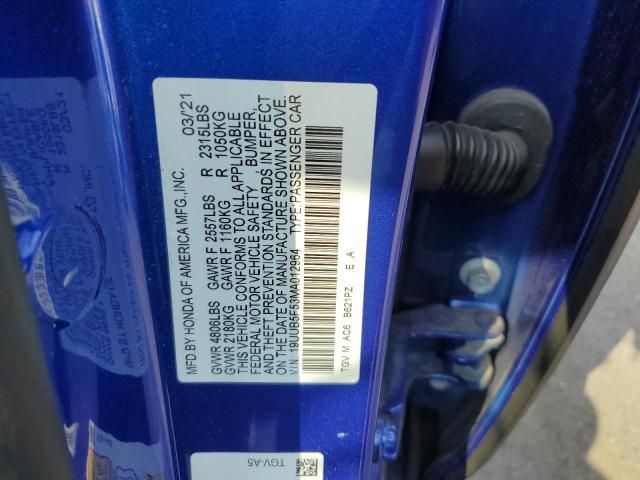 2021 ACURA TLX TECH A 19UUB5F53MA012964  65388094